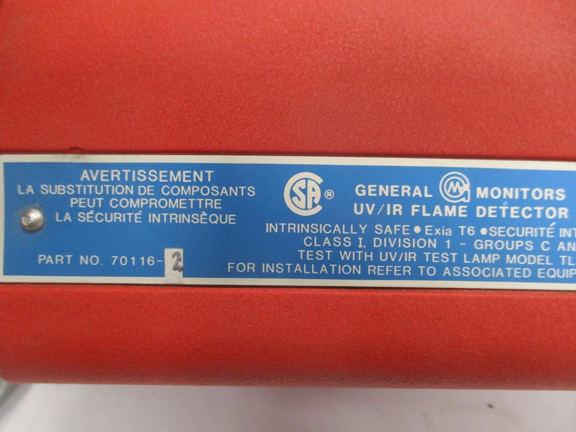 GENERAL MONITORS 70116-2 UNMP