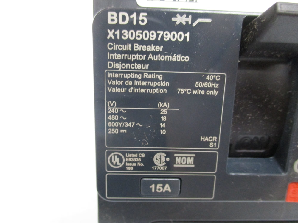 SQUARE D X13050979001 15A 480V NSMP