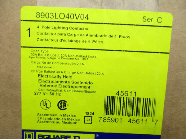 SQUARE D 8903LO40V04 SER. C 277V NSFS
