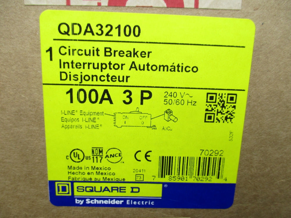 SQUARE D QDA32100 240V 100A NSFS