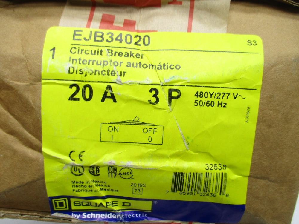 SQUARE D EJB34020 277V 20A NSFS