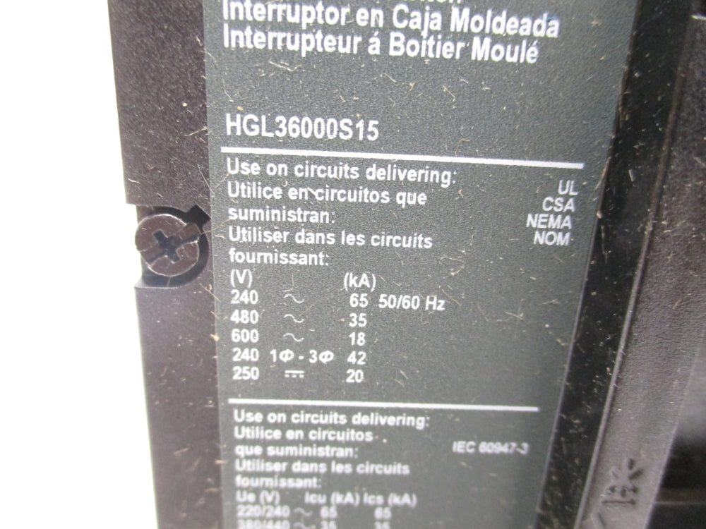 SQUARE D HGL36000S15 600V 150A NSMP