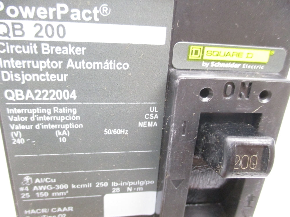 SQUARE D QBA222004 200A 240V NSMP