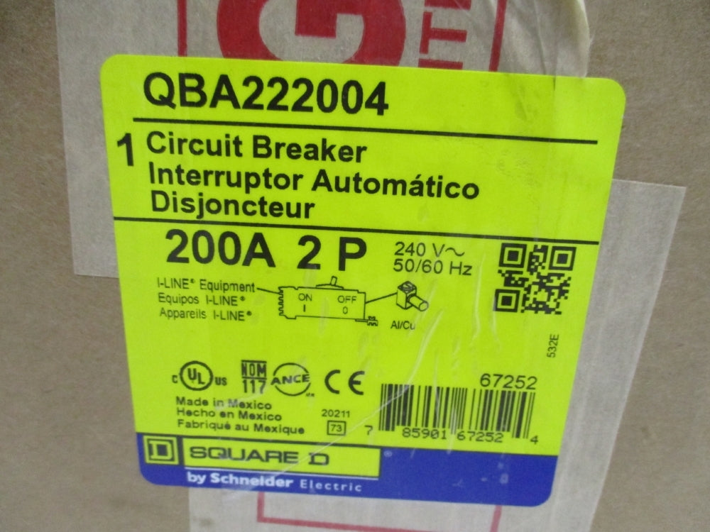 SQUARE D QBA222004 200A 240V NSMP