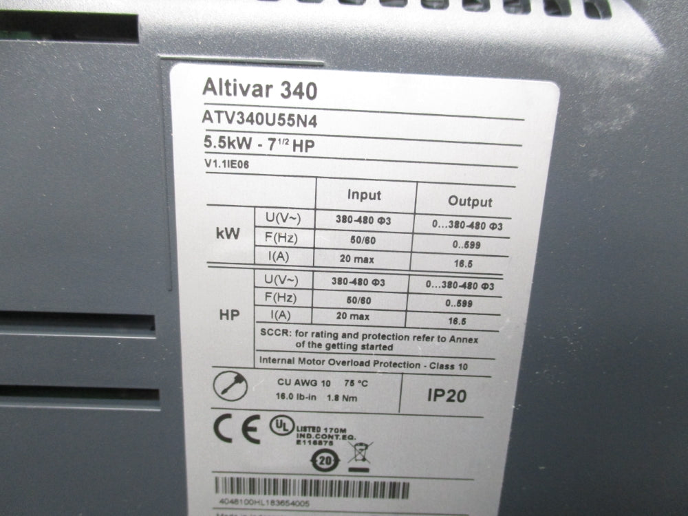 SCHNEIDER ELECTRIC ATV340U55N4 NSMP