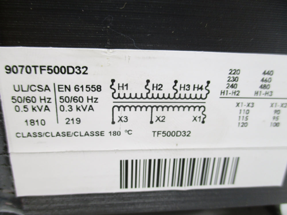 SQUARE D 9070TF500D32 .3KVA-.5KVA NSMP