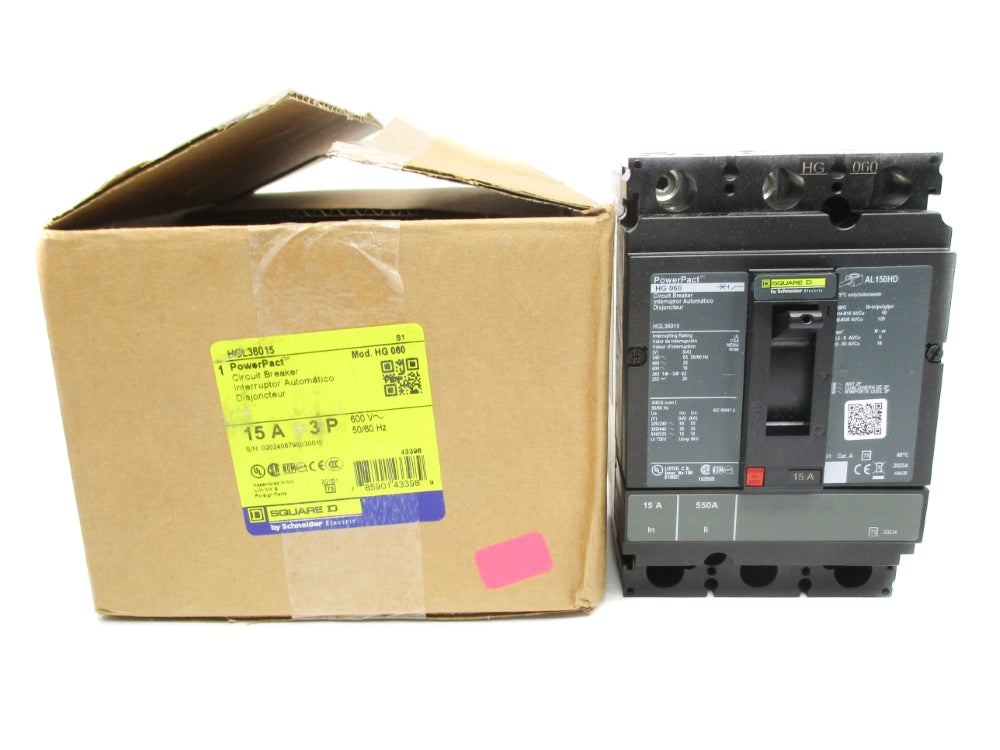 SQUARE D HGL36015 15A 600V NSMP