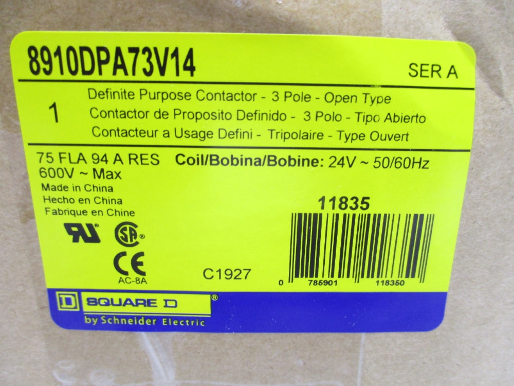 SQUARE D 8910DPA73V14 SER. A 24V NSFS