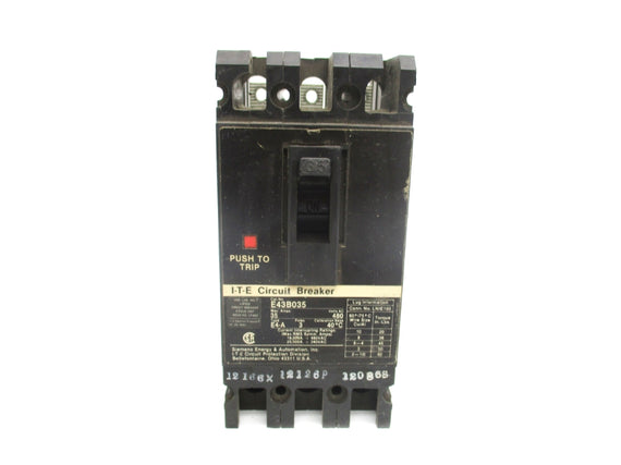 I-T-E CIRCUIT BREAKER E43B035 35A 480V UNMP