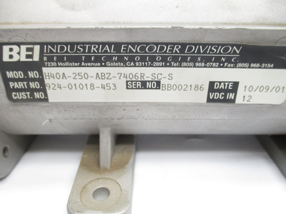 BEI H40A-250-ABZ-7406R-SC-S 94-01018-453 NSNP