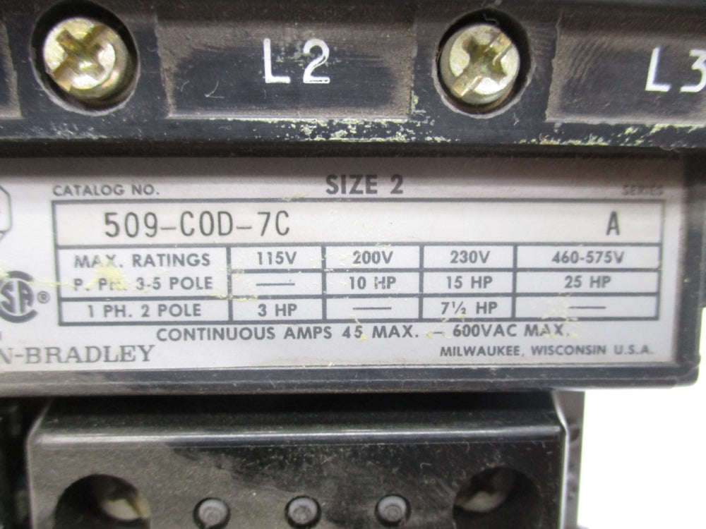 INDUSTRIAL SPARE PART 509-C0D-7C SER. A NSNP