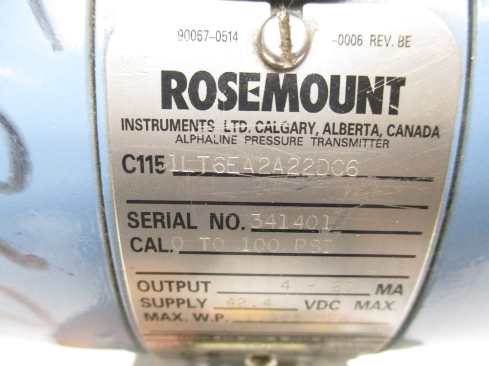 ROSEMOUNT C1151LT6EA2A22DC6 UNMP
