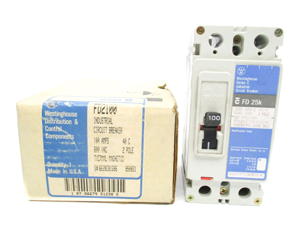 WESTINGHOUSE FD2100 100A 600VAC NSMP