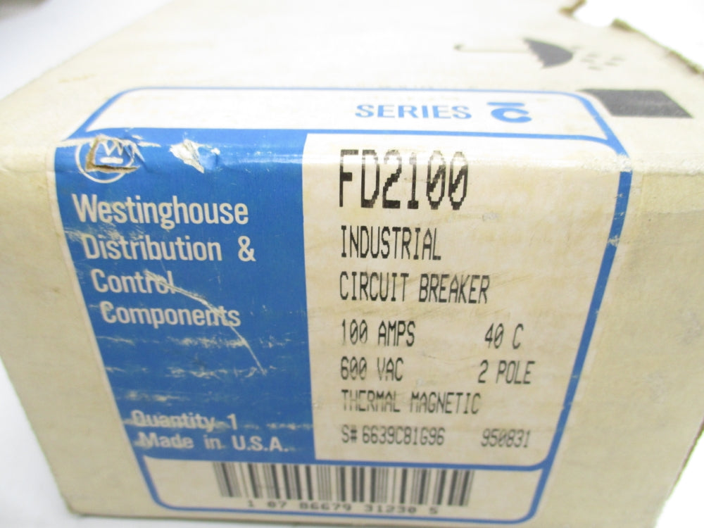 WESTINGHOUSE FD2100 100A 600VAC NSMP