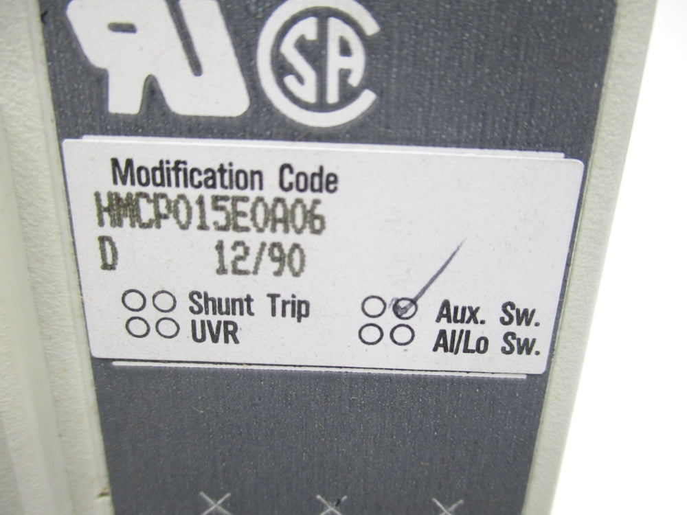 WESTINGHOUSE HMCP015E0AO6 SER. C 15A 600VAC NSMP