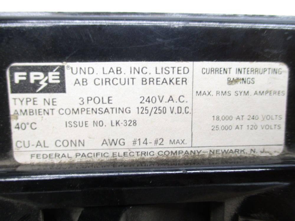 FPE NE330 30A 240V UNMP