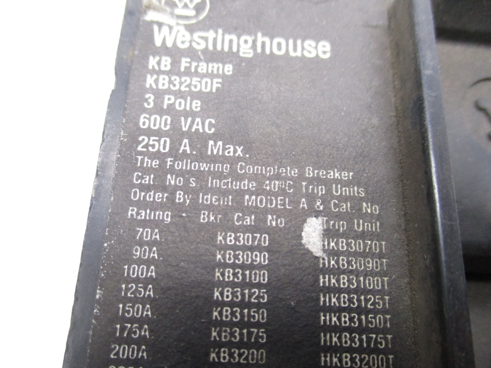 WESTINGHOUSE KB3200 200A 600VAC UNMP