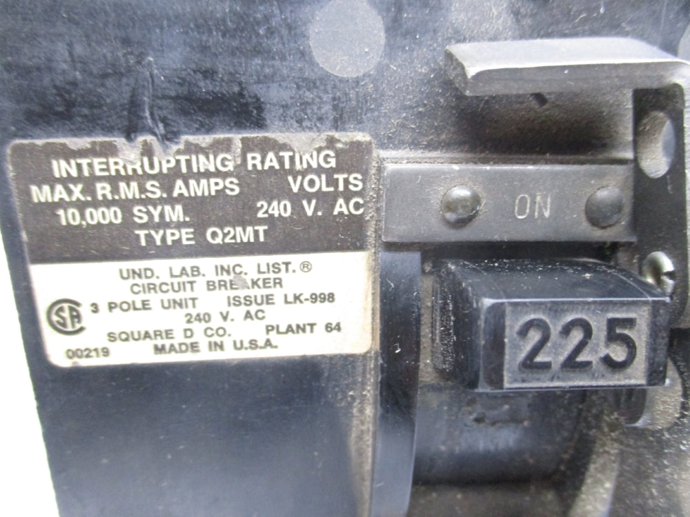 SQUARE D Q2M-3225-MT 225A 240V NSNP