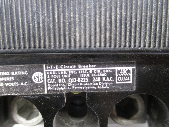 I-T-E CIRCUIT BREAKER QJ3-B225 225A 240V UNMP