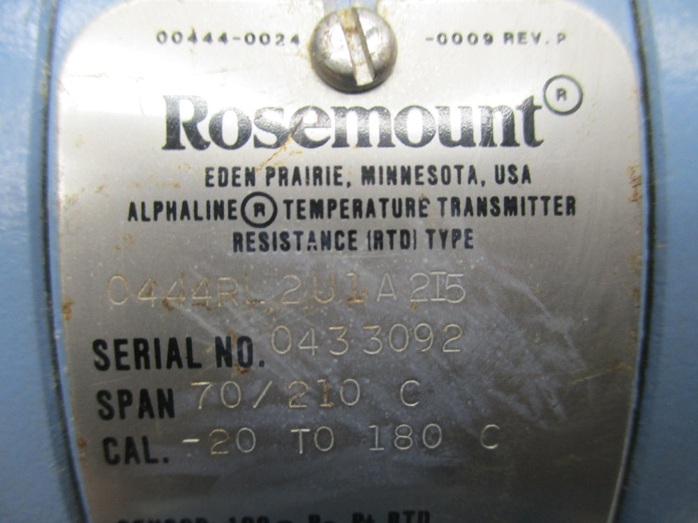 ROSEMOUNT 0444RL2U1A2I5 UNMP