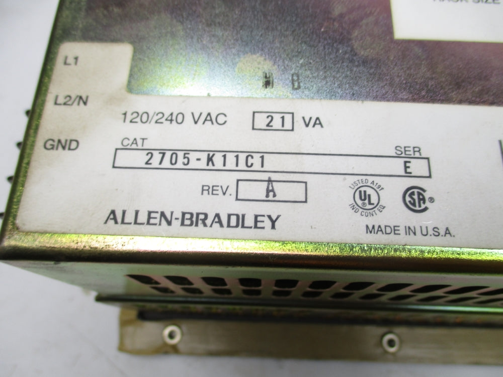 INDUSTRIAL SPARE PART 2705-K11C1 SER. E 120/240VAC REV. A NSMP