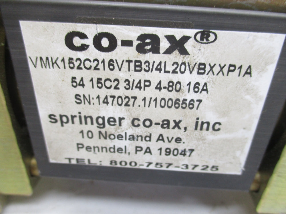 SPRINGER CO-AX VMK152C216VTB3/4L20VBXXP1A 16BAR  NSNP