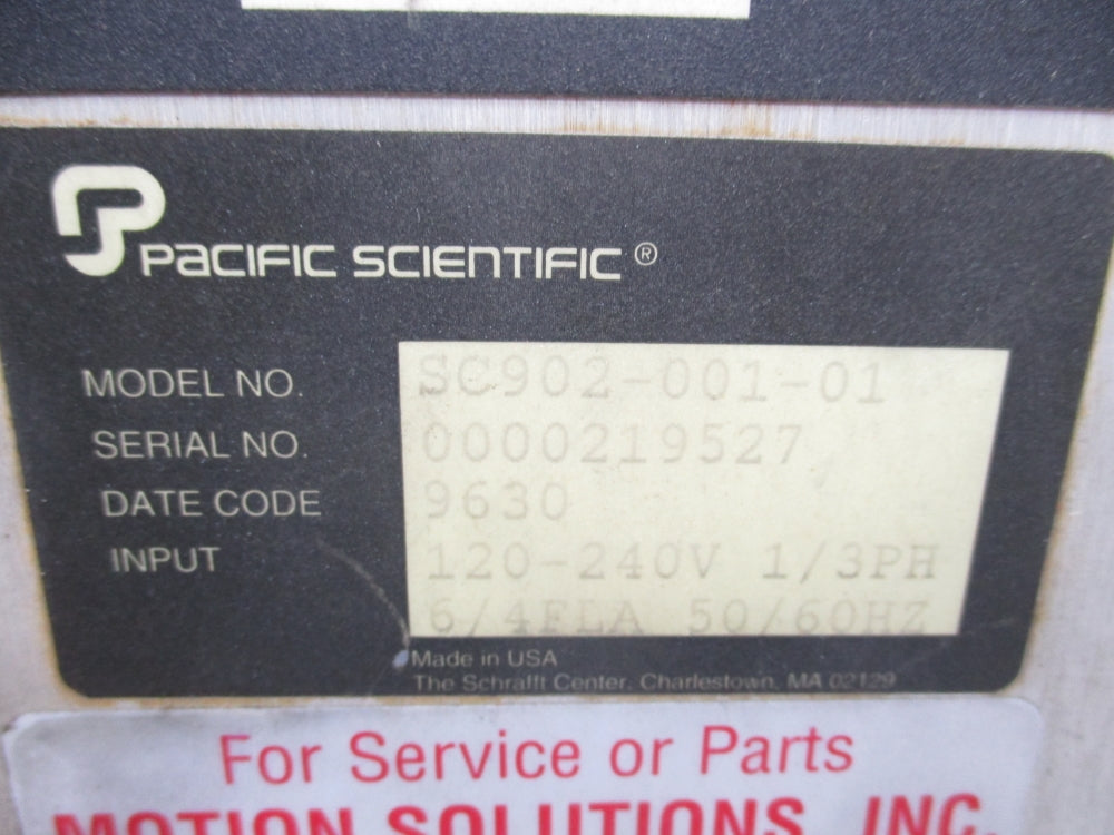 PACIFIC SCIENTIFIC SC902-001-01 120-240V UNMP