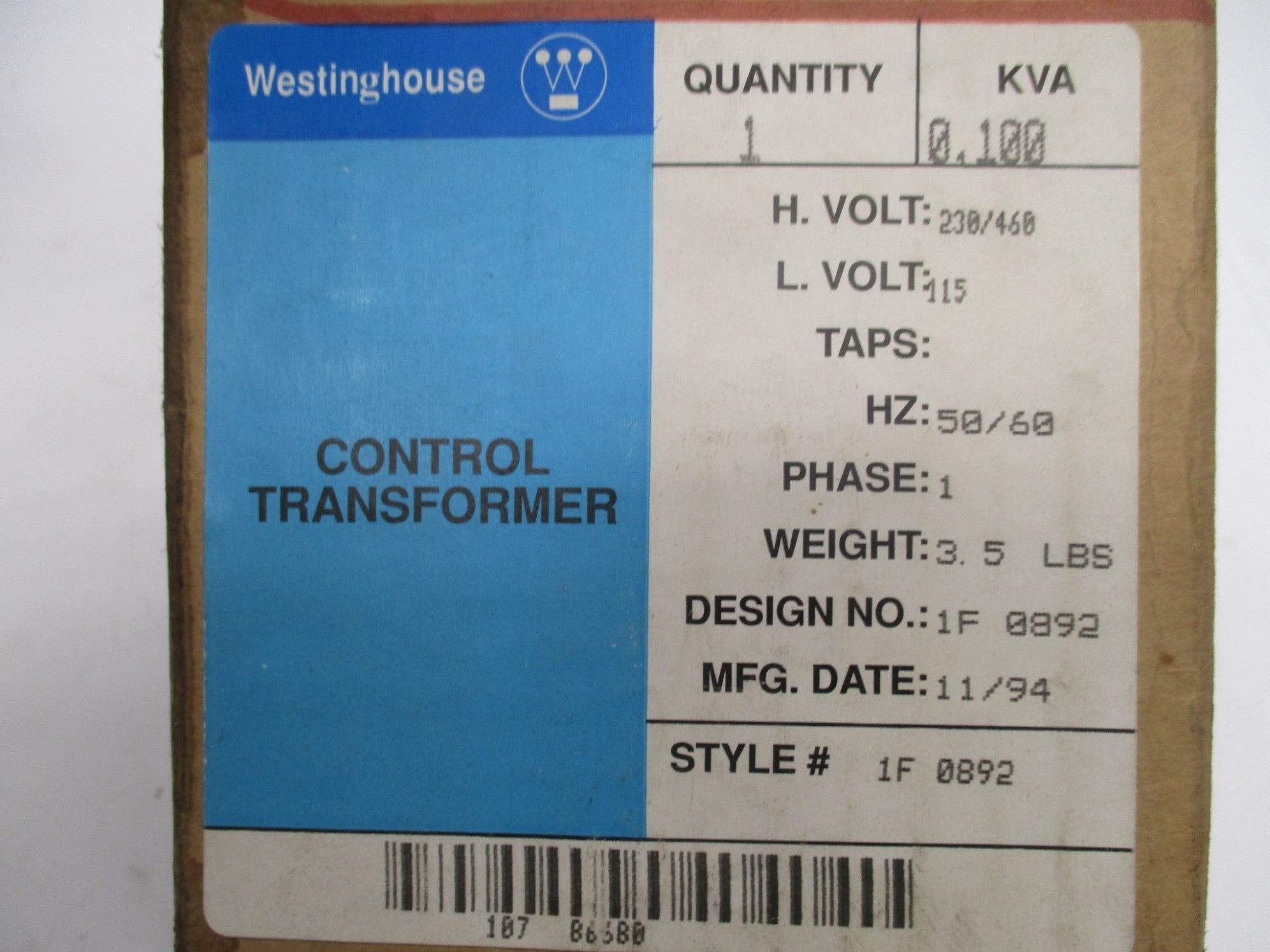 WESTINGHOUSE 1F0892 NSFS