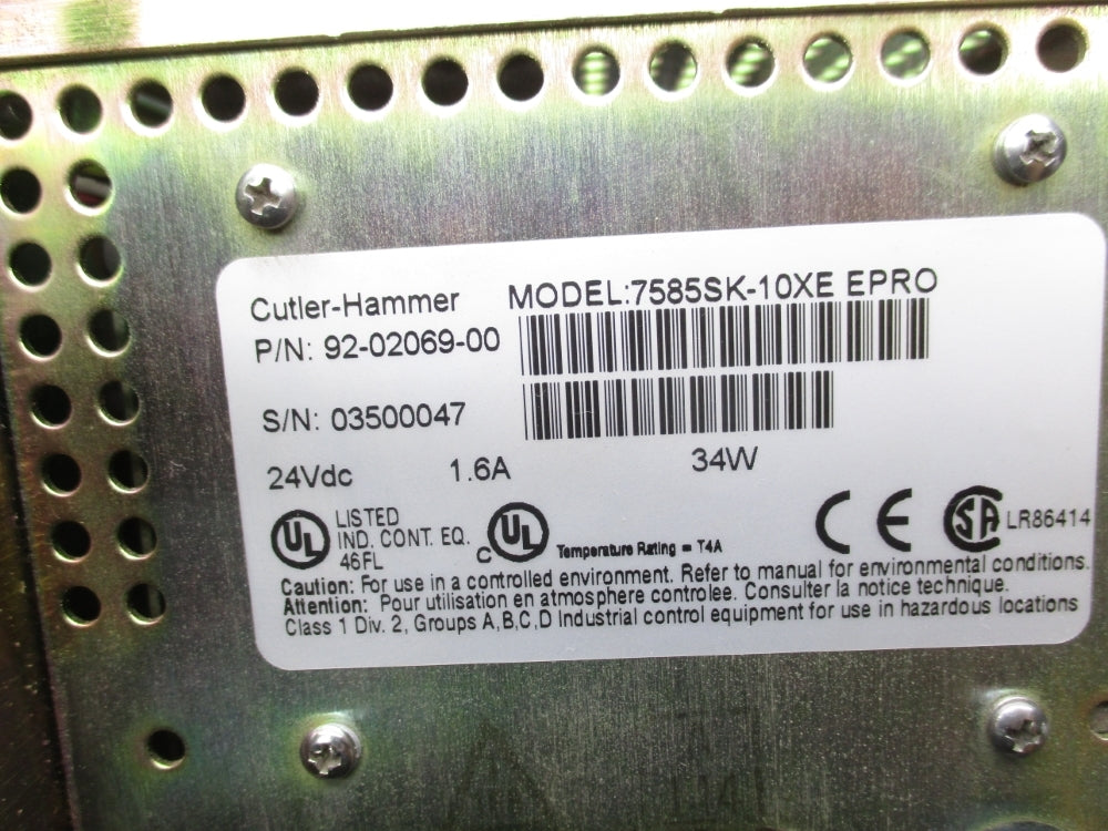 CUTLER HAMMER 7585SK-10XE 92-02069-00 UNMP