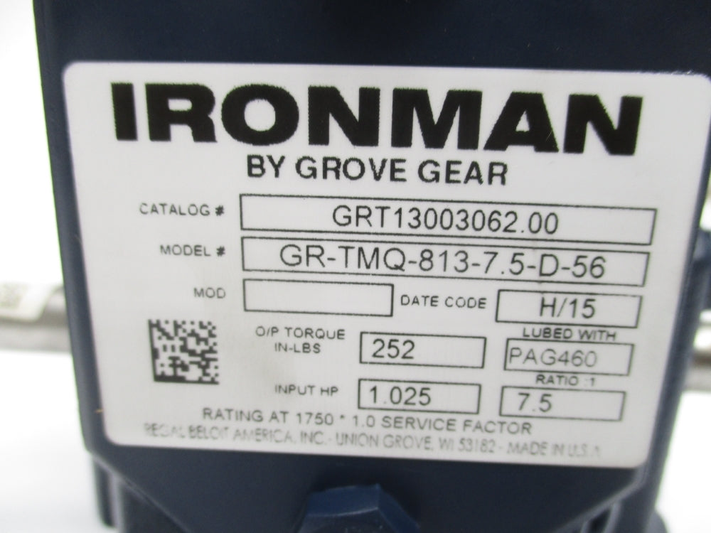 GROVE GEAR GRT13003062.00 GR-TMQ-813-7.5-D-56 NSMP