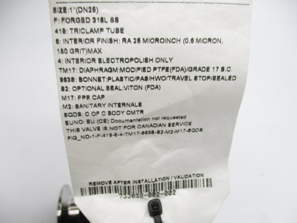 ITT 1-F-419-6-4-TM17-963S-S2-M2-M17-SQDB NSMP