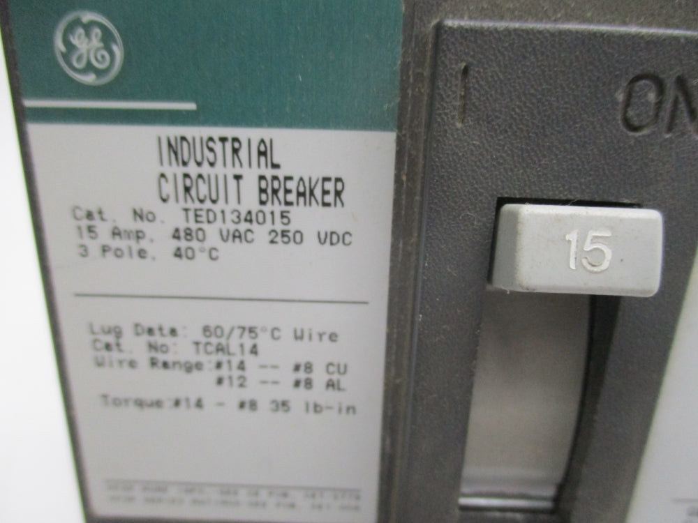 GENERAL ELECTRIC TED134015 15A 480VAC (GREEN) NSNP