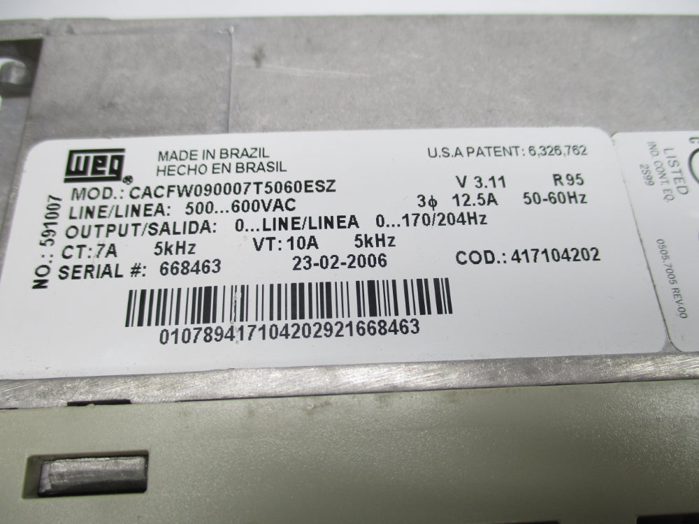 WEG CACFW090007T5060ESZ NSNP