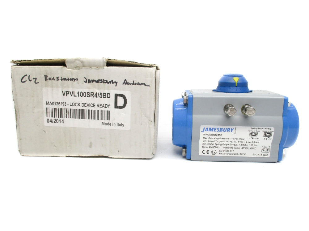 JAMESBURY VPVL100SR4/5BD 116PSI NSMP