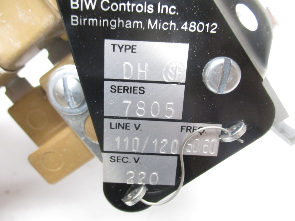 B/W CONTROLS DH SER. 7805 110/120V NSMP