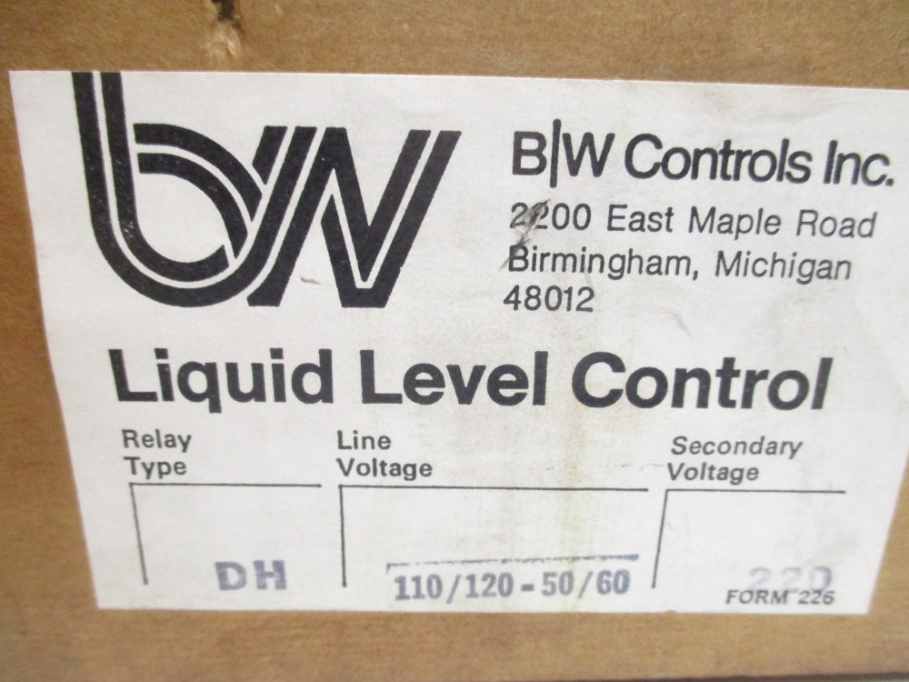 B/W CONTROLS DH SER. 7805 110/120V NSMP
