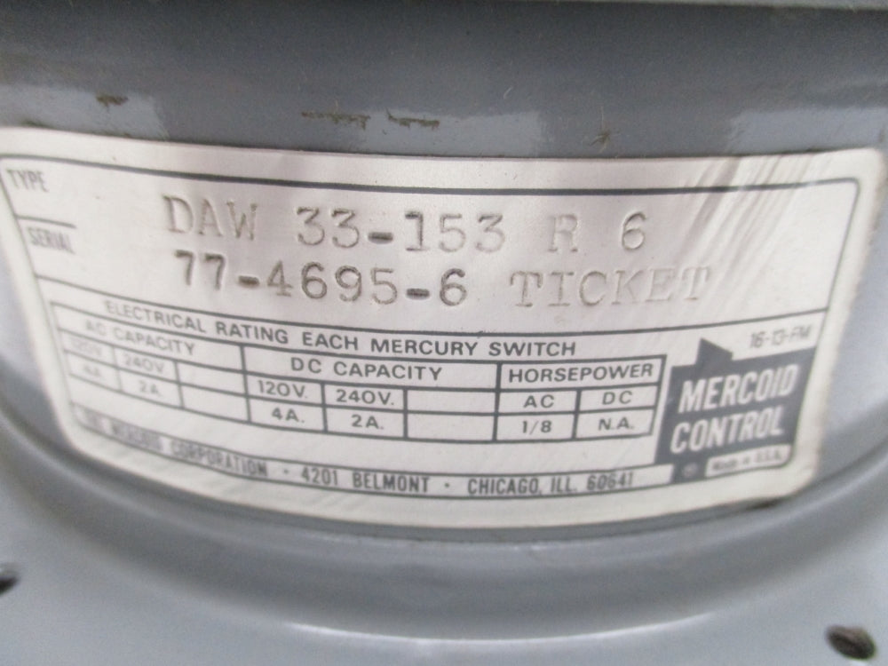 MERCOID CONTROL DAW33-153R6 NSNP