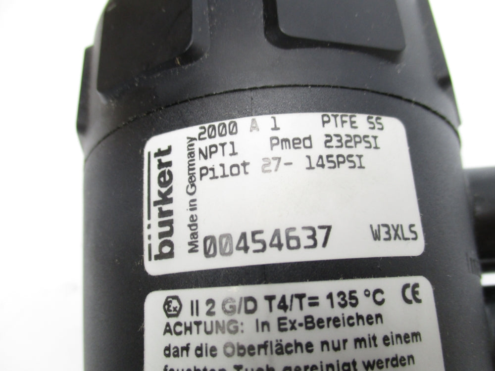 BURKERT 00454637 2000A1PTFESS 27-145PSI NSMP