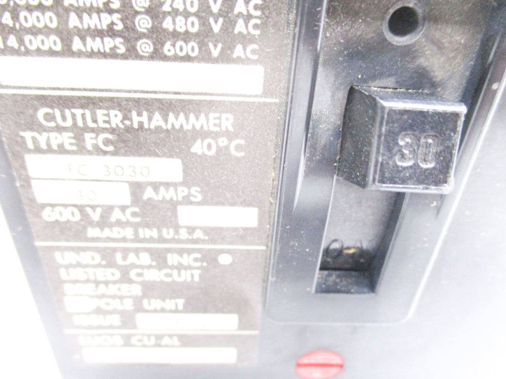 CUTLER HAMMER FC3030 30A 600VAC NSNP
