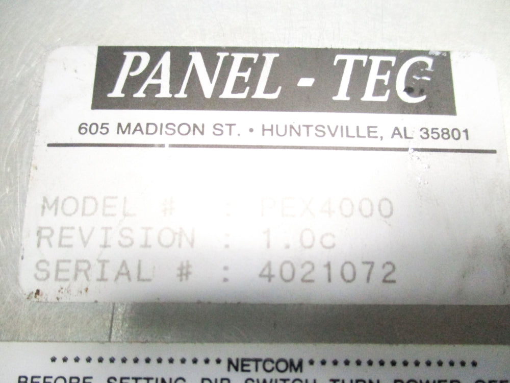 PANEL-TEC PEX4000 UNMP