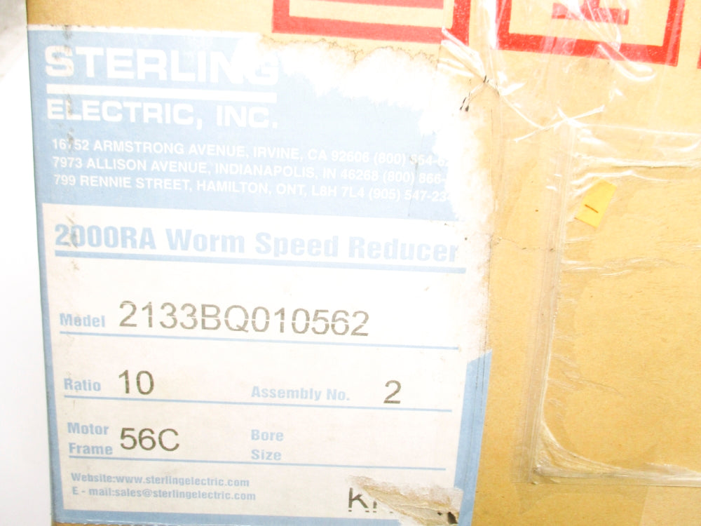 STERLING ELECTRIC 2133BQ010562 NSMP