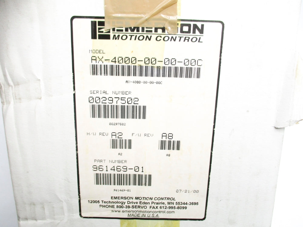 EMERSON AX-4000-00-00-00C NSMP