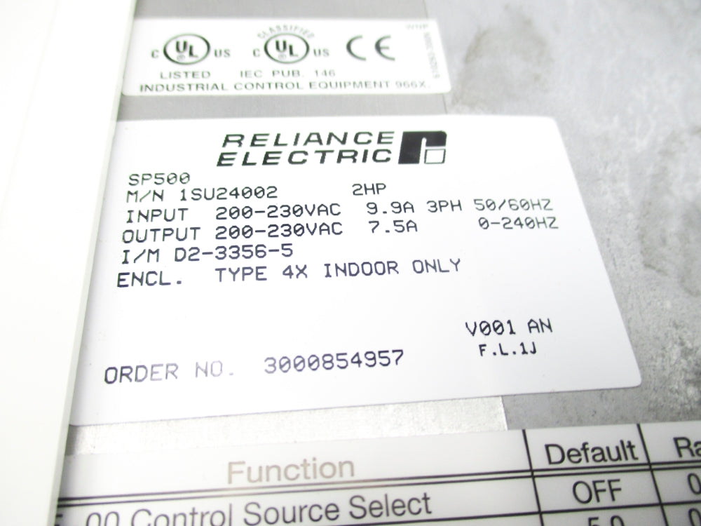 RELIANCE ELECTRIC 1SU24002 NSMP