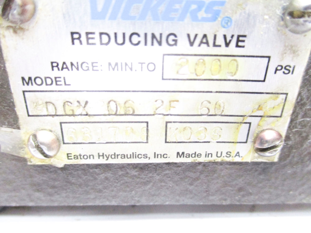 VICKERS DGX062F60 631708 2000PSI UNMP