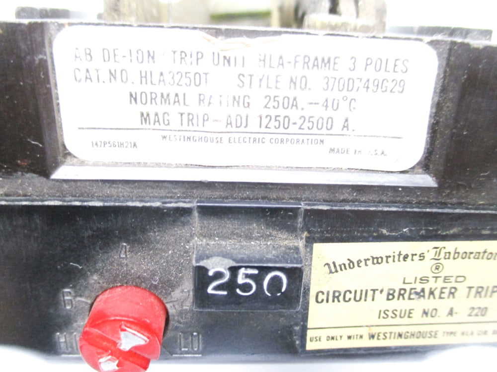 WESTINGHOUSE HLA3250T 370D749G29 UNMP