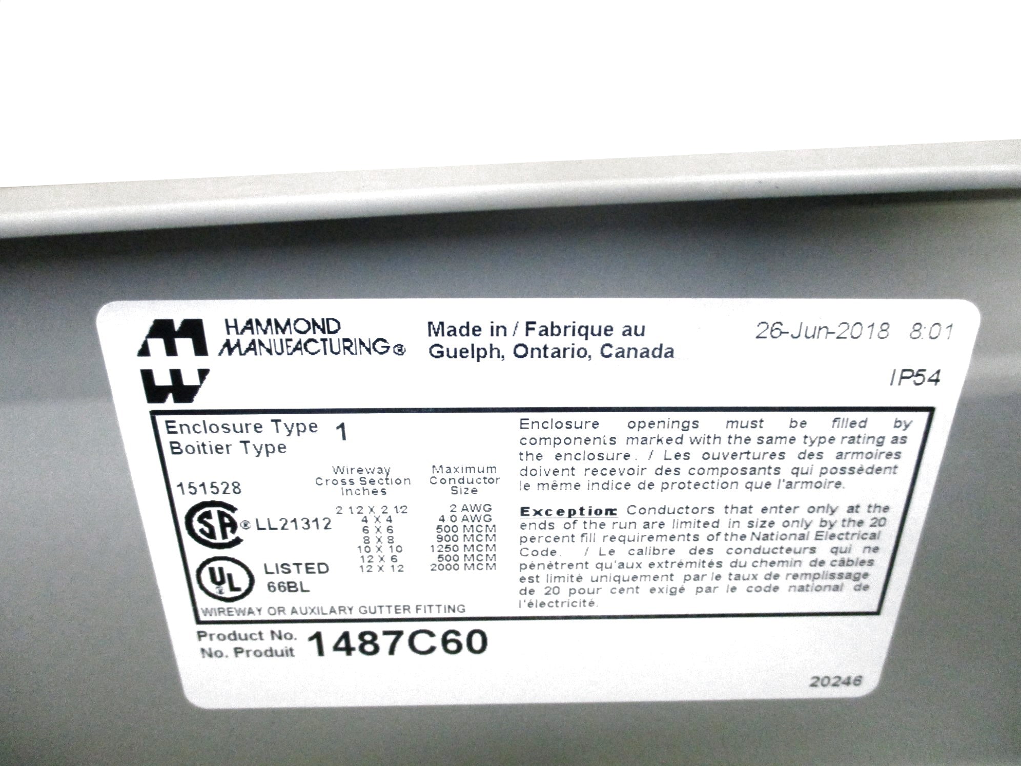 HAMMOND 1487C60 NSMP