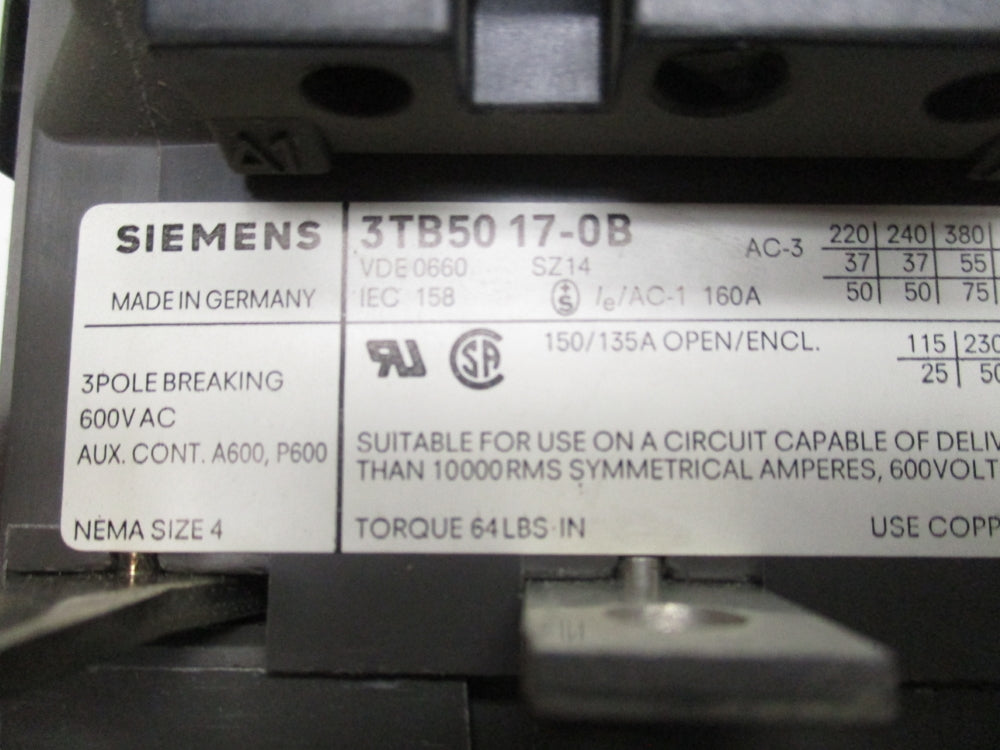 SIEMENS 3TB5017-0B 24VDC UNMP