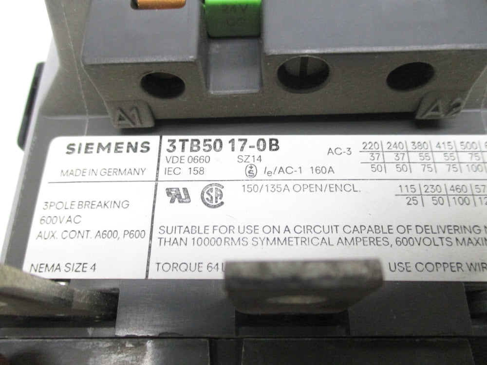 SIEMENS 3TB5017-0BB4 24VDC NSNP