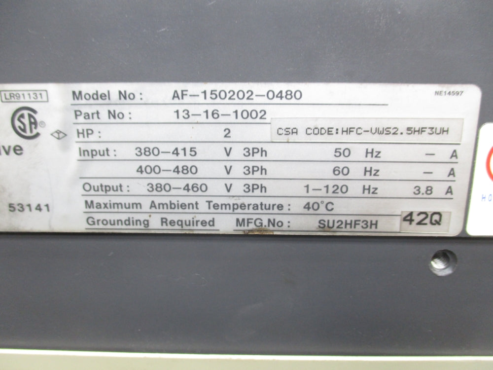 EATON AF150202-0480 13-16-1002 UNMP