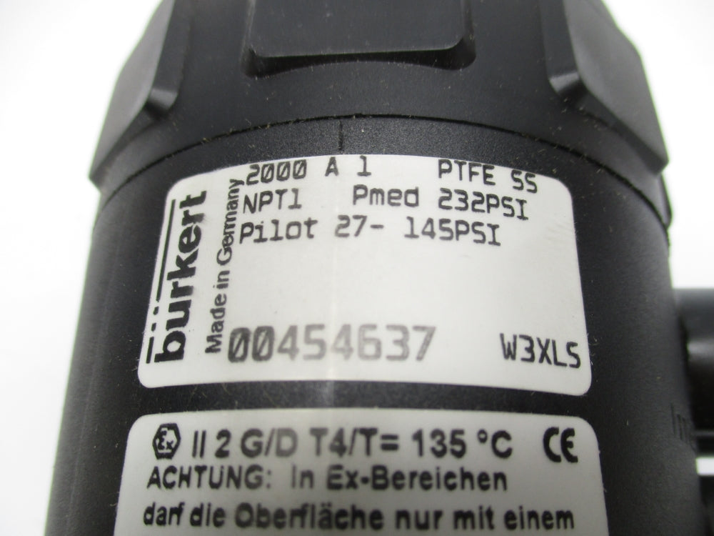 BURKERT 00454637 2000A1PTFESS 27-145PSI NSMP